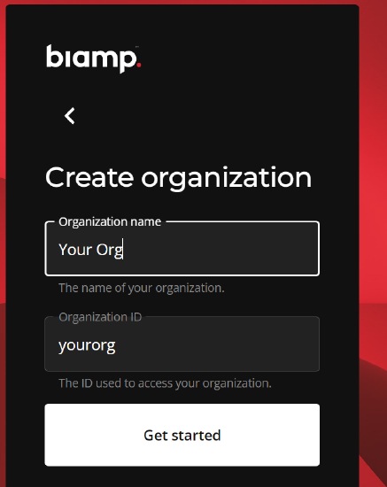 Create organization